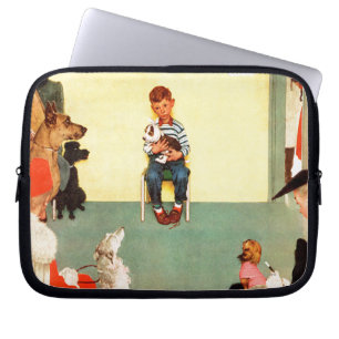 Capa Para Notebook Nos veterinários por Norman Rockwell