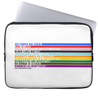 Capa Para Notebook Nossos Valores São Bolsas de laptop