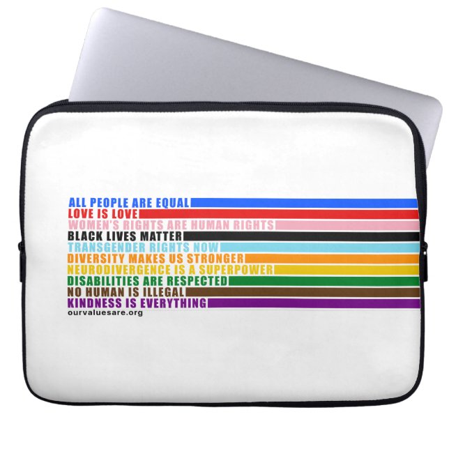 Capa Para Notebook Nossos Valores São Bolsas de laptop (Frente)