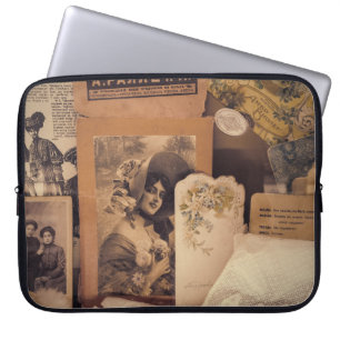 Capa Para Notebook Nostalgic Glamor: Retratos Russos Vintage.