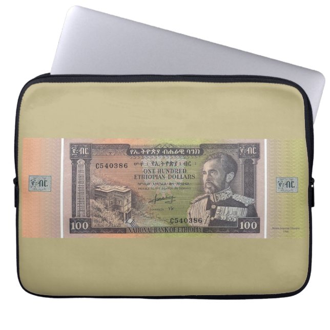 Capa Para Notebook Nota de Birr Etíope Antiga (Frente)