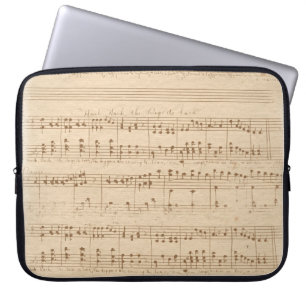 Capa Para Notebook notas de música vindima beige