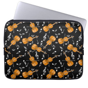 Capa Para Notebook Notas de Música Violino