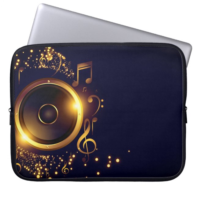 Capa Para Notebook notas musicais auto-falante (Frente)