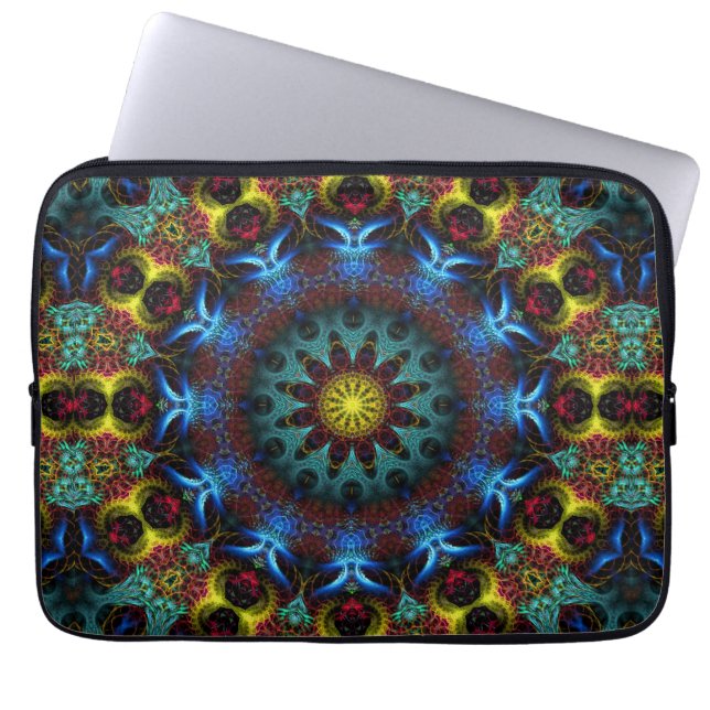 Capa Para Notebook Notebook Fractal Mandala Lace Art (Frente)