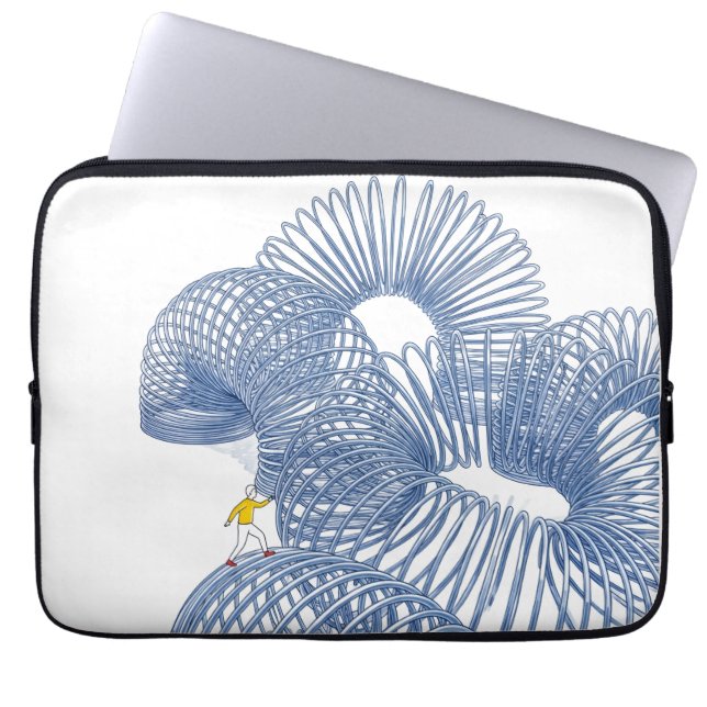 Capa Para Notebook Notebook Mínimo Slinky Coil Walk (Frente)