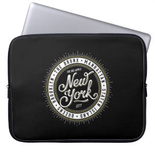 Capa Para Notebook Nova Iorque de logotipo Legal preto e branco
