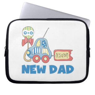 Capa Para Notebook Novo papai de carro é um presente para garotos