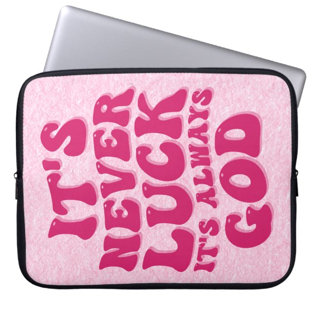 Capa Para Notebook Nunca é Sorte que é sempre Deus (Frente)