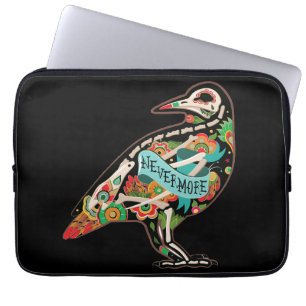 Capa Para Notebook Nunca mais corvo do crânio do açúcar