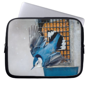 Capa Para Notebook Nuthatch Branca em Neve - Foto original