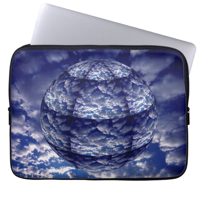 Capa Para Notebook Nuvem abstrata esfera 3D (Frente)
