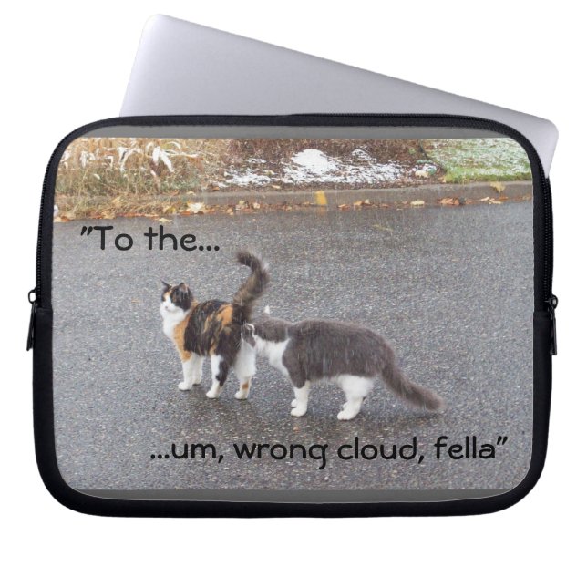 Capa Para Notebook Nuvem errada! Gatos Engraçados (Frente)