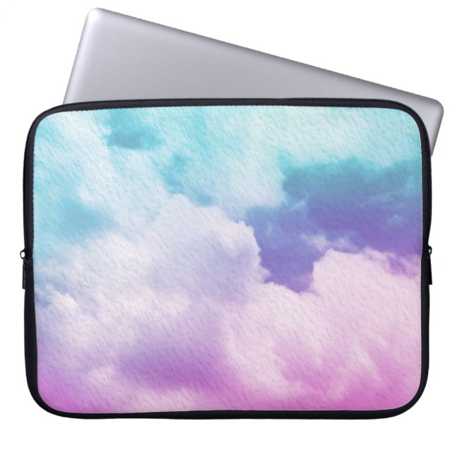 Capa Para Notebook nuvem suave fantástica com cor pastel gradiente e (Frente)