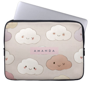 Capa Para Notebook Nuvens de Sorriso de Kawaii Cute Personalizadas