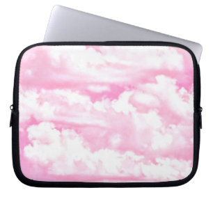 Capa Para Notebook Nuvens felizes em Rosas claro