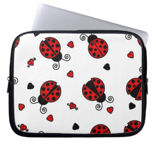 Capa Para Notebook O amor bonito desinseta joaninhas vermelhos