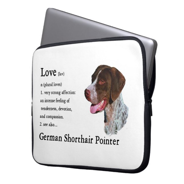 Capa Para Notebook O Amor Do Ponteiro Alemão Curto É (Frente Esquerda)