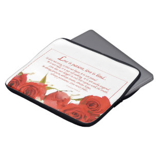 Capa Para Notebook O amor é a Rosa vermelha do paciente
