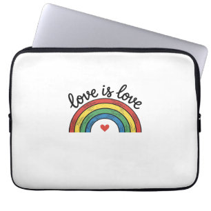 Capa Para Notebook O Amor é Amor Camisa Vintage Coração Arco-Íris Des