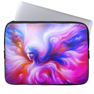 Capa Para Notebook O Anjo Colorido e Etéreo na Frente de um 