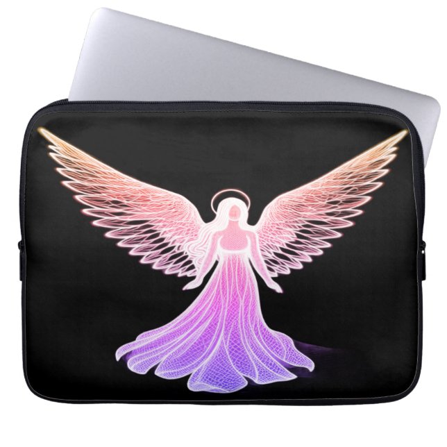 Capa Para Notebook O Anjo Rosa em uma Bolsa de Eletrônicos para Capin (Frente)
