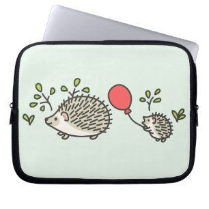 Capa Para Notebook O balão vermelho do ouriço do bebê