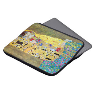 Capa Para Notebook O beijo por Gustavo Klimt, arte Nouveau do vintage