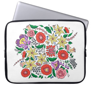 Capa Para Notebook O bordado húngaro inspirou a bolsa de laptop