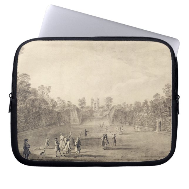 Capa Para Notebook O Bowling Green em Claremont, 1738 (gravura) (Frente)