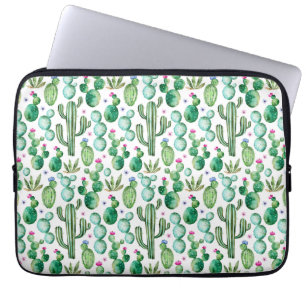 Capa Para Notebook O cacto da aguarela planta o teste padrão