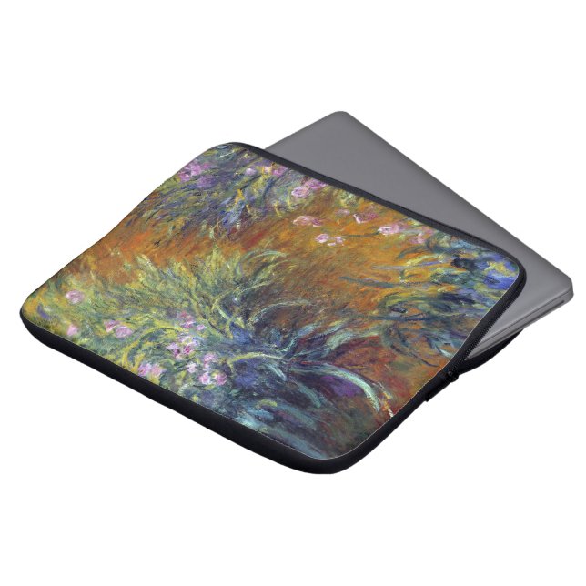 Capa Para Notebook O Caminho através das Íris por Claude Monet (Frente Topo)