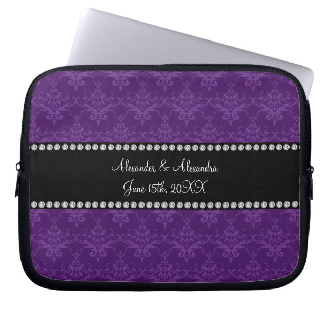 Capa Para Notebook O casamento favorece o damasco roxo (Frente)