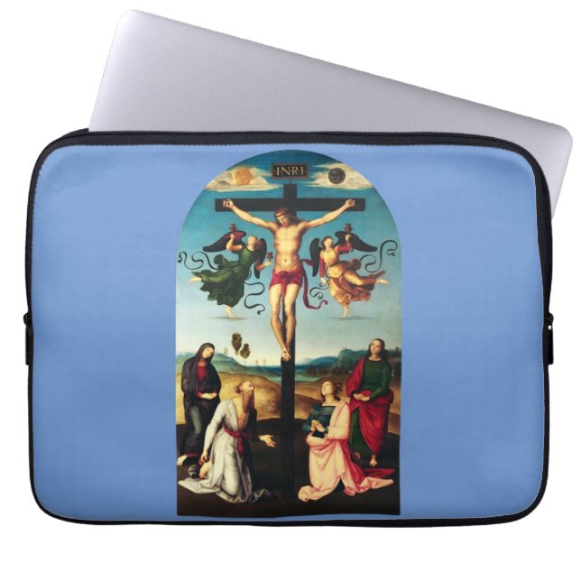 Capa Para Notebook O Cristo Crucificado com a Virgem Maria (Frente)