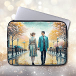 Capa Para Notebook O Destino Nos Juntou<br><div class="desc">Bonito arte ai aquarela. Um homem e uma mulher que passam um pelo outro na rua de Londres esfregando as mãos enquanto passam. Uma reunião romântica.</div>