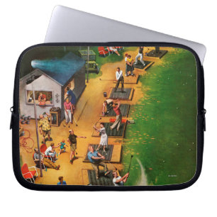 Capa Para Notebook O driving range do golfe por John hesita