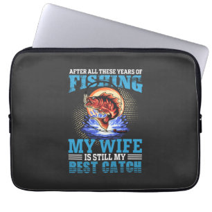 Capa Para Notebook O engraçado marido de pescador diz que a minha esp