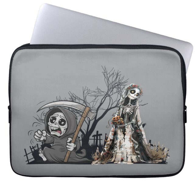 Capa Para Notebook O esqueleto e a noiva do corpo. (Frente)