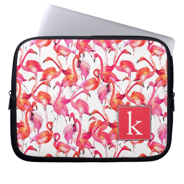 Capa Para Notebook O flamingo da aguarela nas aguarelas | adiciona (Frente)