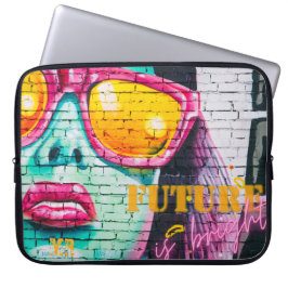Capa Para Notebook O Futuro do grafite é uma menina neon brilhante e 