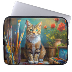 Capa Para Notebook O Gato Artístico