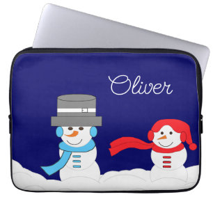 Capa Para Notebook O Inverno é Nevoso: Azul Escuro