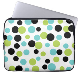 Capa Para Notebook O limão de turquesa pontilha a bolsa de laptop