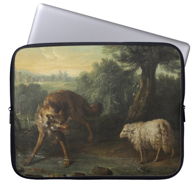 Capa Para Notebook O Lobo e o Lamb (por Jean-Baptiste Oudry) (Frente)
