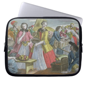 Capa Para Notebook O mercado de fruta (gravura colorida)