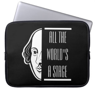 Capa Para Notebook O mundo inteiro, um Palco Shakespeare, cita Thespi