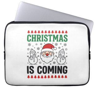 Capa Para Notebook O Natal Está Chegando Design de Papai Noel Boneco