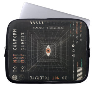 Capa Para Notebook O Observador - Design de Streetwear Techno-Brutali