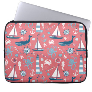 Capa Para Notebook O oceano náutico aumentou