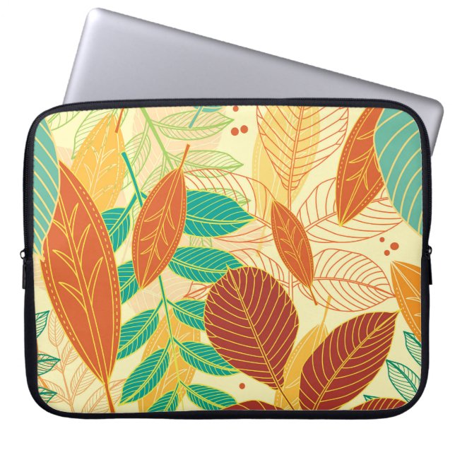 Capa Para Notebook O outono deixa o padrão perfeito (Frente)